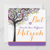 PixDezines tree of life Bat Mitzvah/diy background Kaart (Voorkant)