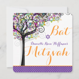 PixDezines tree of life Bat Mitzvah/diy background Kaart