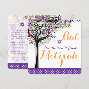 PixDezines tree of life Bat Mitzvah/diy background Kaart