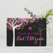 PixDezines tree of life Bat Mitzvah/diy background Kaart (Staand voorkant)