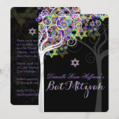 PixDezines tree of life Bat Mitzvah Kaart (Voorkant / Achterkant)