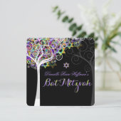 PixDezines tree of life Bat Mitzvah Kaart (Staand voorkant)