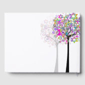 PixDezines Tree of Life Bat Mitzvah/Neon Pink Gastenboek (Achterkant)