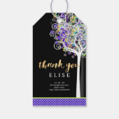 PixDezines Tree of Life Bat Mitzvah/Paars Cadeaulabel (Achterkant)