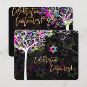 PixDezines Tree of Life Bat Mitzvah/Reception Kaart (Voorkant / Achterkant)
