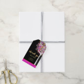 PixDezines Tree of Life Bat Mitzvah/Roze Cadeaulabel (Met Touw)