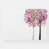 PixDezines Tree of Life Bat Mitzvah/Roze Gastenboek (Achterkant)
