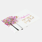 PixDezines Tree of Life Bat Mitzvah/Roze Gastenboek (Hoek)