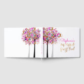 PixDezines Tree of Life Bat Mitzvah/Roze Gastenboek (Volledig)