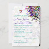 PixDezines TREE OF LIFE BNOT MITZVAH/PAARS/PINK Kaart (Achterkant)