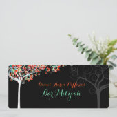 PixDezines tree of life mitzvah/Chalkboard Kaart (Staand voorkant)