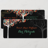 PixDezines tree of life mitzvah/Chalkboard Kaart (Voorkant / Achterkant)