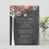 PixDezines tree of life mitzvah/chalkboard Kaart (Staand voorkant)
