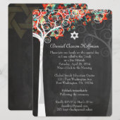 PixDezines tree of life mitzvah/chalkboard Kaart (Voorkant / Achterkant)