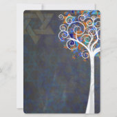 PixDezines tree of life mitzvah/chalkboard Kaart (Achterkant)
