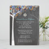PixDezines tree of life mitzvah/chalkboard Kaart (Staand voorkant)