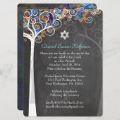 PixDezines tree of life mitzvah/chalkboard Kaart (Voorkant / Achterkant)