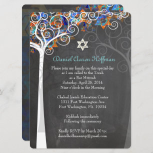 PixDezines tree of life mitzvah/chalkboard Kaart