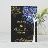 PixDezines tree of life mitzvah/DIY background Kaart (Staand voorkant)