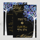 PixDezines tree of life mitzvah/DIY background Kaart (Voorkant / Achterkant)