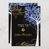PixDezines tree of life mitzvah/DIY background Kaart (Voorkant / Achterkant)