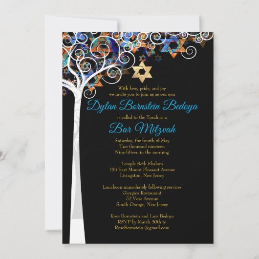 PixDezines tree of life mitzvah/DIY background Kaart (Voorkant)