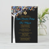 PixDezines tree of life mitzvah/DIY background Kaart (Staand voorkant)