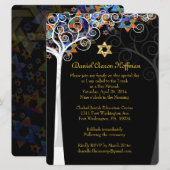PixDezines tree of life mitzvah/DIY background Kaart (Voorkant / Achterkant)