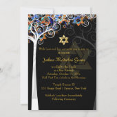 PixDezines tree of life mitzvah/DIY background Kaart (Achterkant)