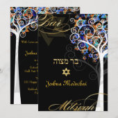 PixDezines tree of life mitzvah/DIY background Kaart (Voorkant / Achterkant)