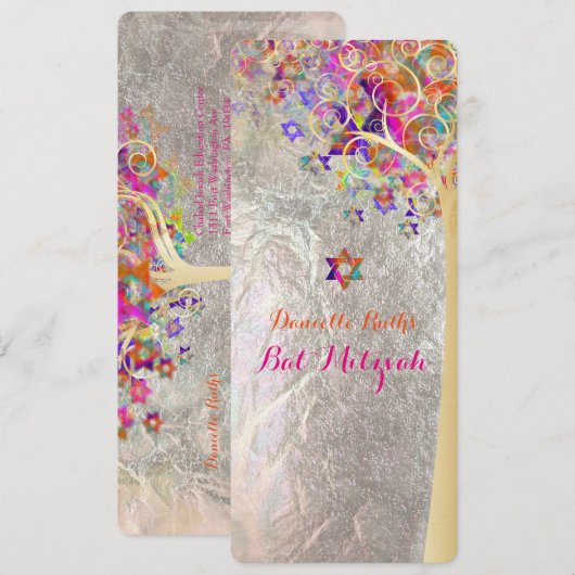 PixDezines tree of life mitzvah/DIY Kaart (Voorkant / Achterkant)