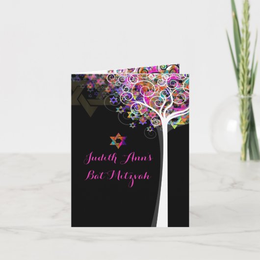 PixDezines tree of life/mitzvah/DIYbackground Kaart (Voorkant)