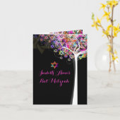 PixDezines tree of life/mitzvah/DIYbackground Kaart (Gele Bloem)