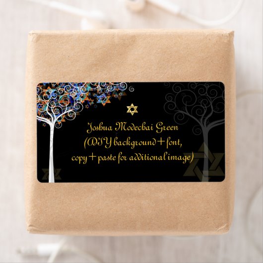 PixDezines tree of life/mitzvah Etiket (Insitu)