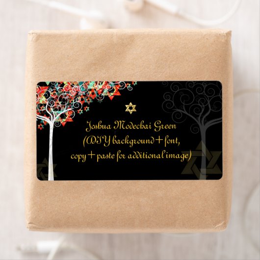 PixDezines tree of life/mitzvah Etiket (Insitu)