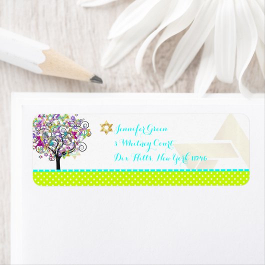 PixDezines tree of life/mitzvah Etiket (Insitu)