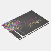 PixDezines Tree of Life Mitzvah/Pink+Chalkboard Gastenboek (Hoek)