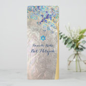 PixDezines Tree of Life Mitzvah/Silver Foil Kaart (Staand voorkant)