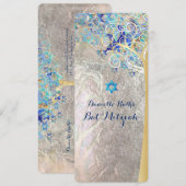 PixDezines Tree of Life Mitzvah/Silver Foil Kaart (Voorkant / Achterkant)
