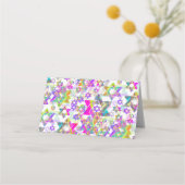 PixDezines Tree of LIfe+Pink+Green+Faux Gold Plaatskaartje (Achterkant)