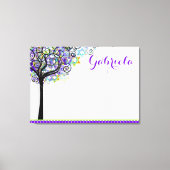 PixDezines Tree of Life Sign In Board/Paars/Blue Canvas Afdruk (Voorkant)