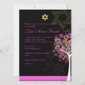 PixDezines tree of life+Stars, Bat Mitzvah Kaart (Achterkant)
