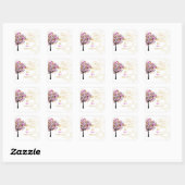 PixDezines tree of life/stars/Bat Mitzvah Vierkante Sticker (Vel)