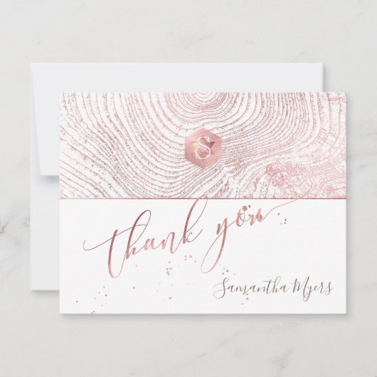 PixDezines Tree Rings Mitzvah Dank u ✡ Kaarten RSVP Kaartje (Voorkant)