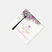 PixDezines TREE VAN LIFE/BAT MITZVAH/NEON PINK Servetten (Hoek)