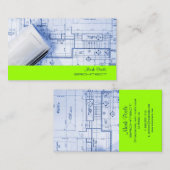 PixDezines Trendy Architect/DIY kleur/neongroen Visitekaartje (Voorkant / Achterkant)