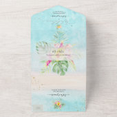 PixDezines Tropical Paradise Beach Event All In One Uitnodiging (Buitenkant)