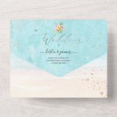 PixDezines Tropical Paradise Beach Event All In One Uitnodiging (Achterkant)