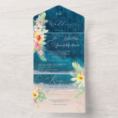 PixDezines Tropical Paradise Beach Event All In One Uitnodiging (Binnen)