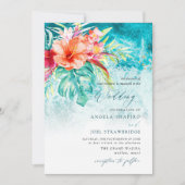 PixDezines Tropical Paradise Beach Wedding Kaart (Voorkant)